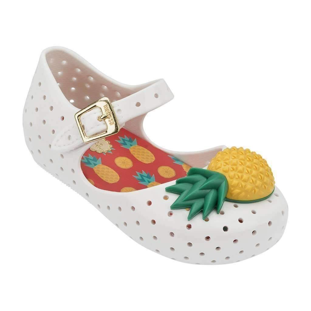 Mini Melissa White Pineapple Sandals-Shoes-Mini Melissa-kids atelier