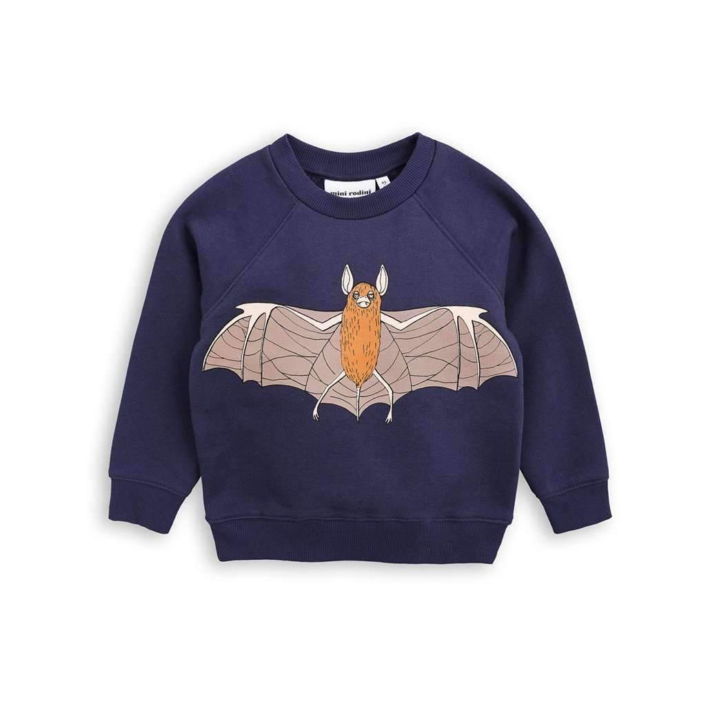 Mini Rodini Navy Bats Sweatshirt-Shirts-Mini Rodini-kids atelier