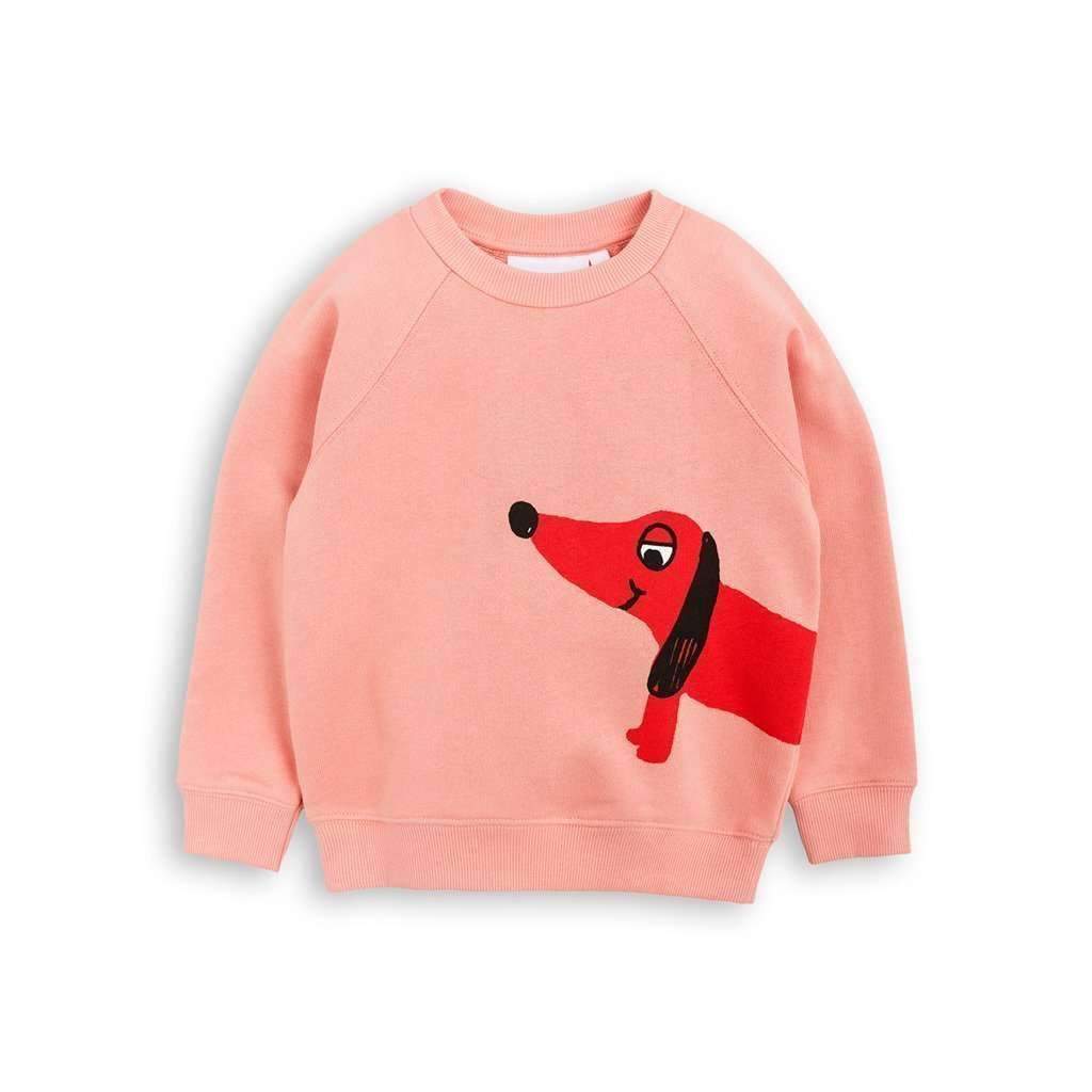 Mini Rodini Pink Dog Sweatshirt-Shirts-Mini Rodini-kids atelier
