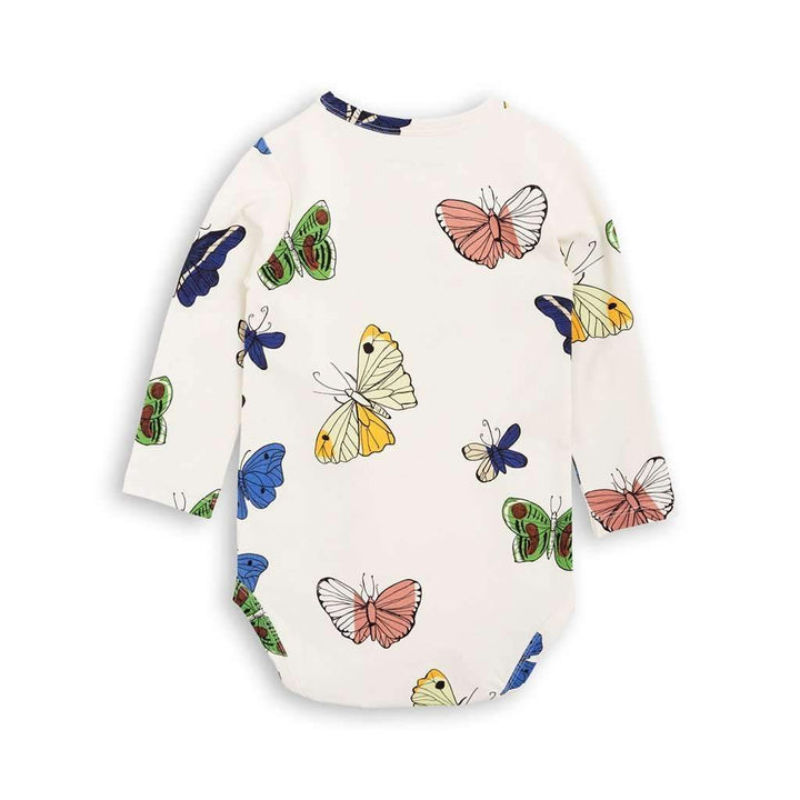 Mini Rodini White Butterflies Bodysuit-Bodysuits-Mini Rodini-kids atelier