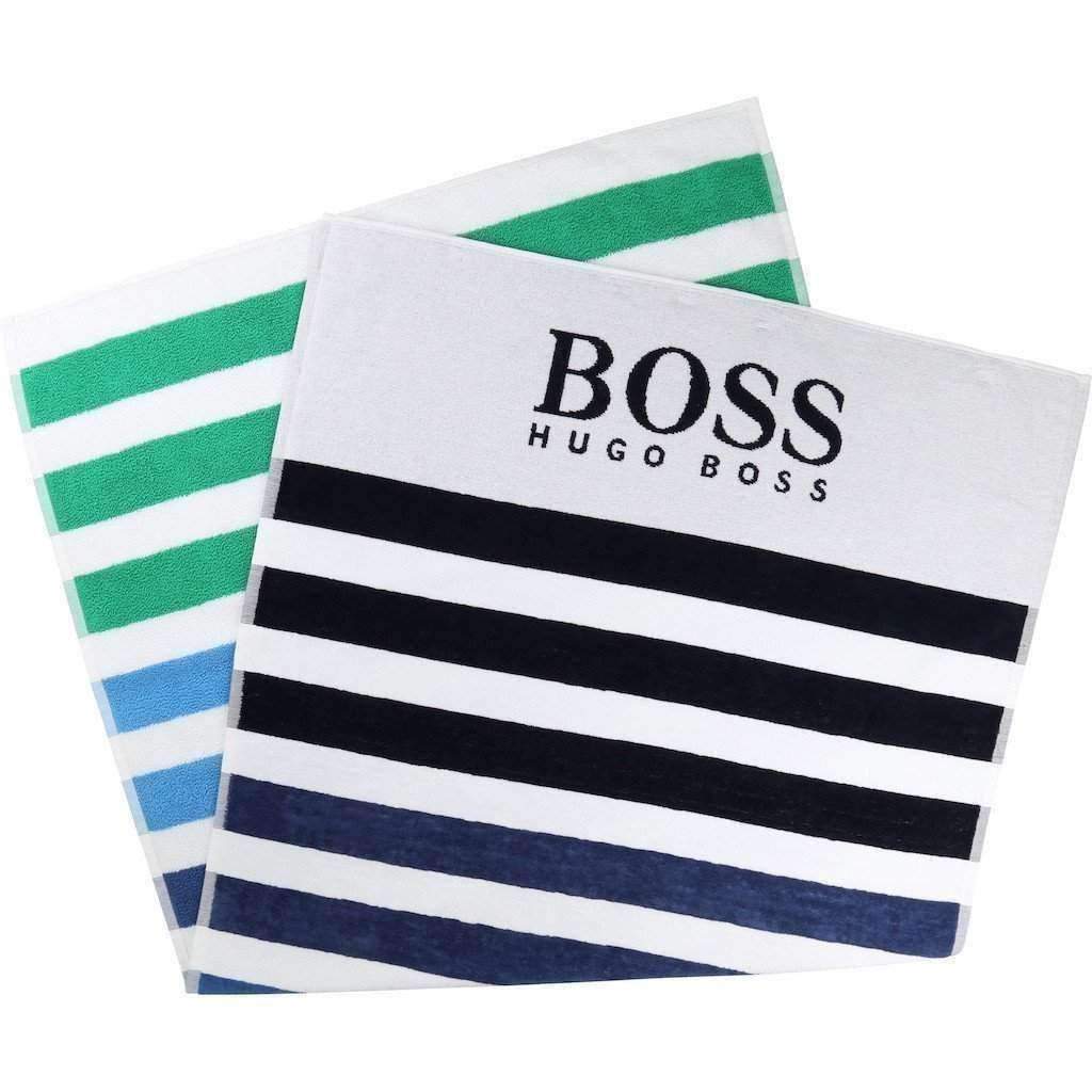 Multi Colored Striped Beach Towel-Accessories-BOSS-One Size-Red-kids atelier