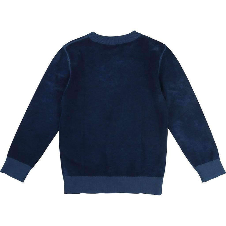 Navy Sweater-Outerwear-BOSS-kids atelier