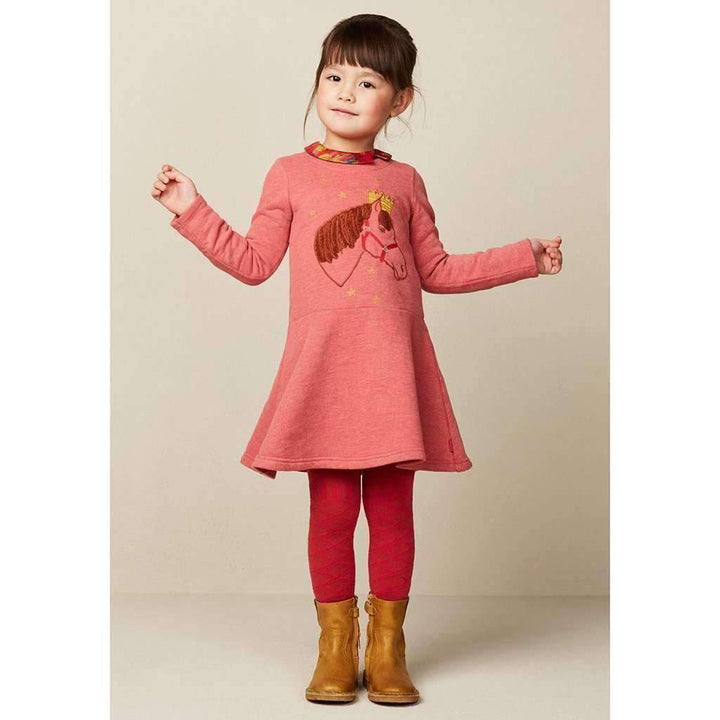 Oilily Crowned Horse Sweat Dress-Dresses-Oilily-kids atelier