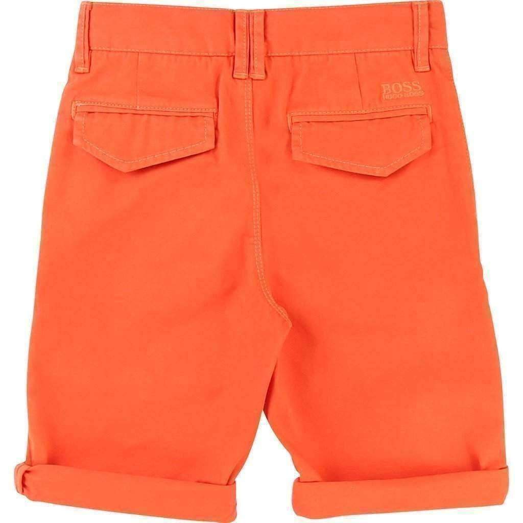 Orange Bermuda Shorts-Shorts-BOSS-kids atelier
