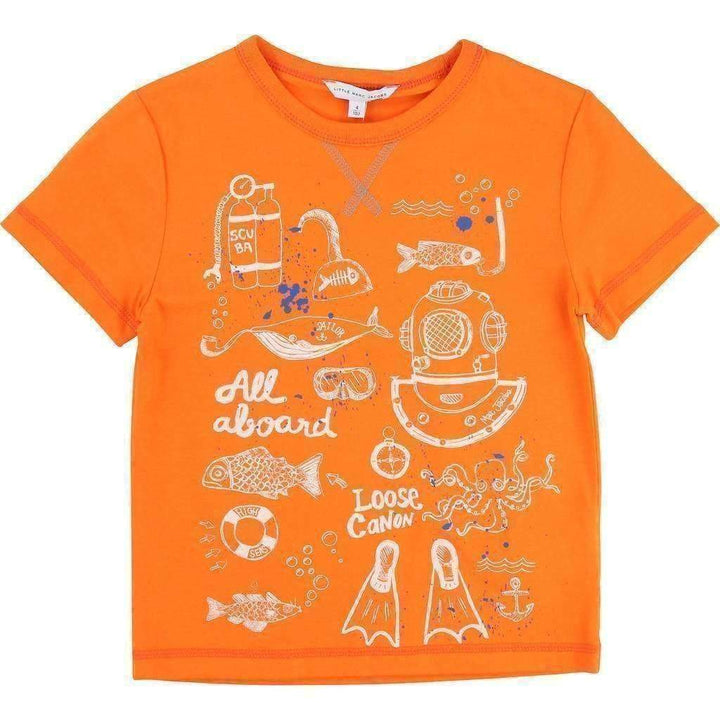 Orange Nautical T-Shirt-Shirts-Little Marc Jacobs-kids atelier
