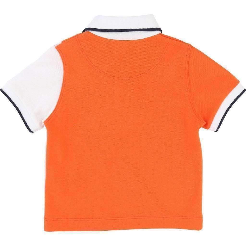 Orange Striped Polo-Shirts-BOSS-kids atelier