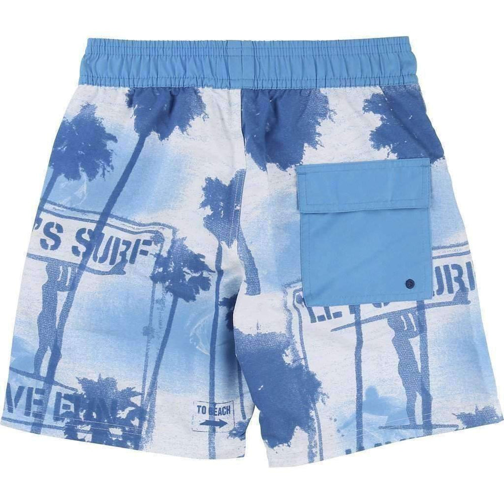 Palm Tree Swim Shorts-Swimwear-BOSS-kids atelier