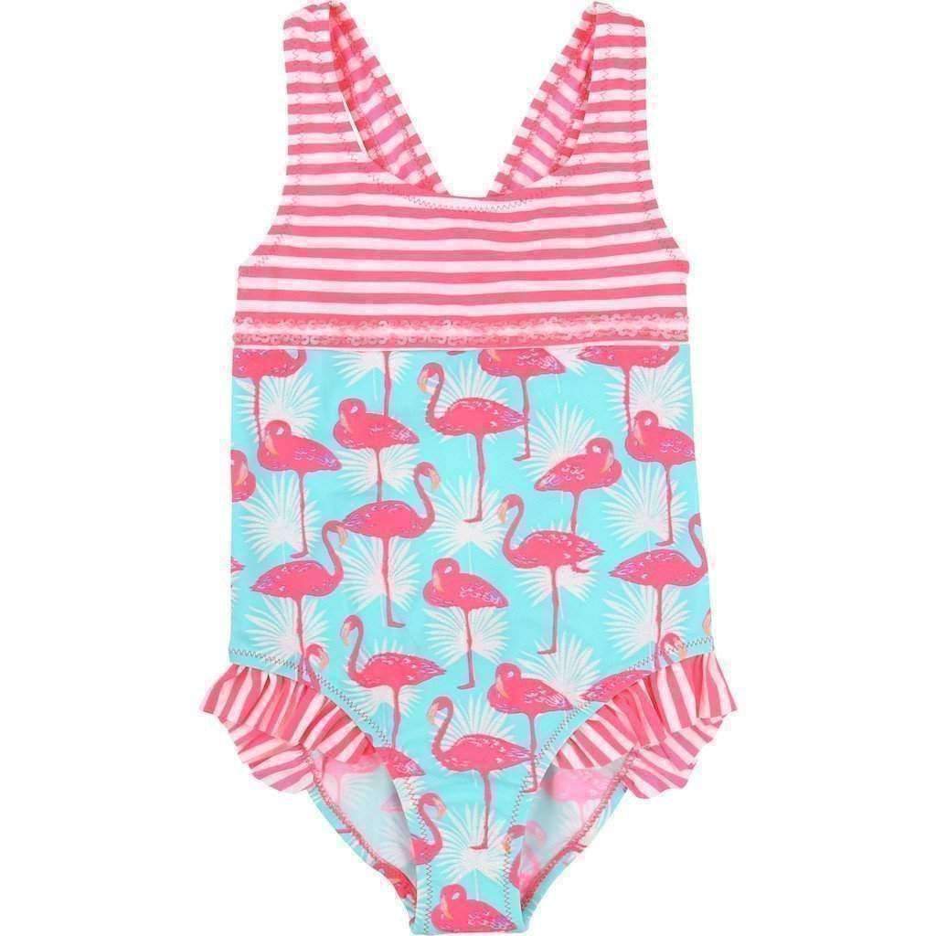 Pink Flamingo Swimsuit-Swimwear-Billieblush-kids atelier