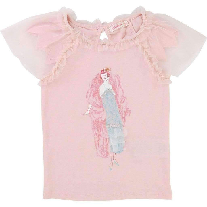 Pink Flapper T-Shirt-Shirts-Billieblush-kids atelier