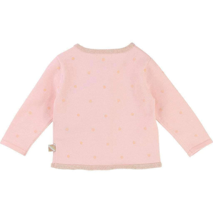 Billieblush Pink Glitter Cardigan-Outerwear-Billieblush-kids atelier