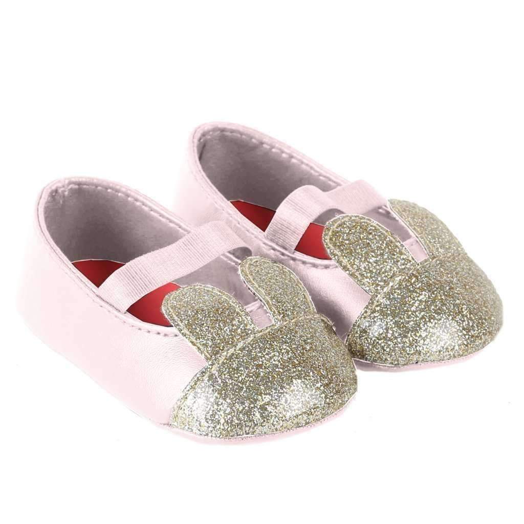 Pink Glitter Rabbit Shoes-Shoes-Billieblush-kids atelier