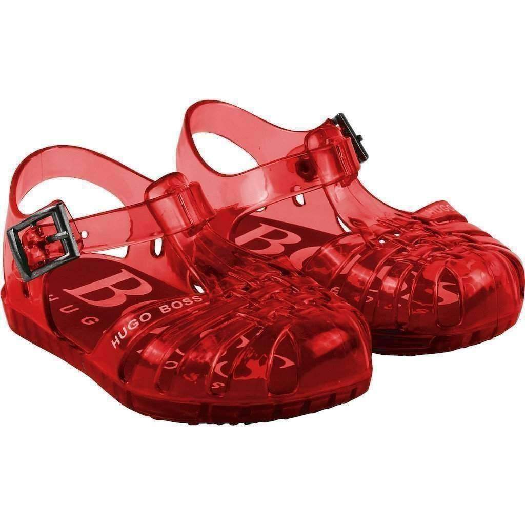 Red Jelly Sandals-Shoes-BOSS-kids atelier