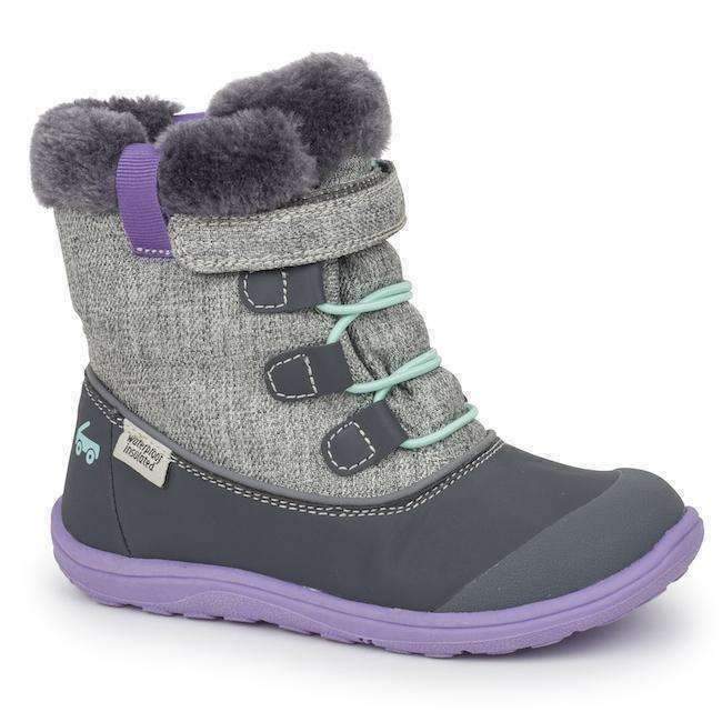See Kai Run Gray & Purple Boot-Shoes-See Kai Run-kids atelier