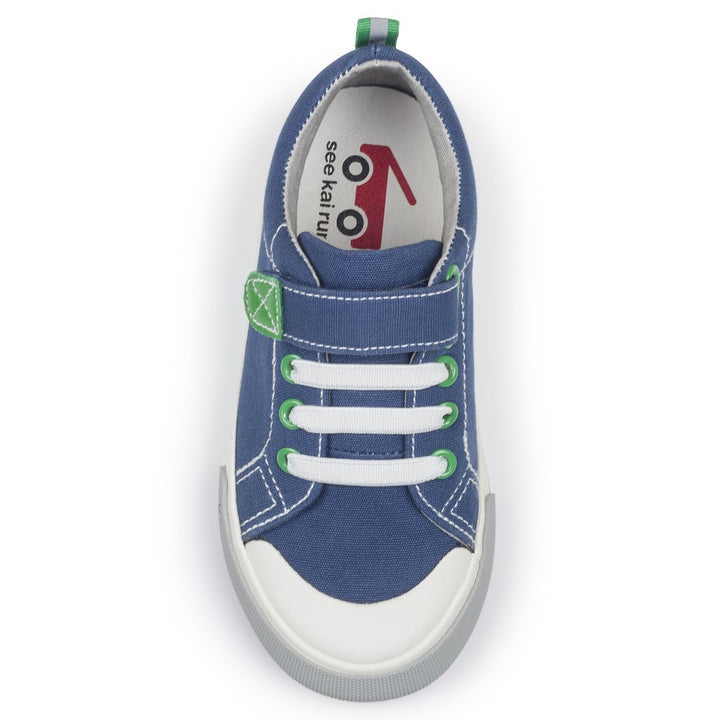 See Kai Run Navy Blue & Green Stevie II Sneaker-Shoes-See Kai Run-kids atelier