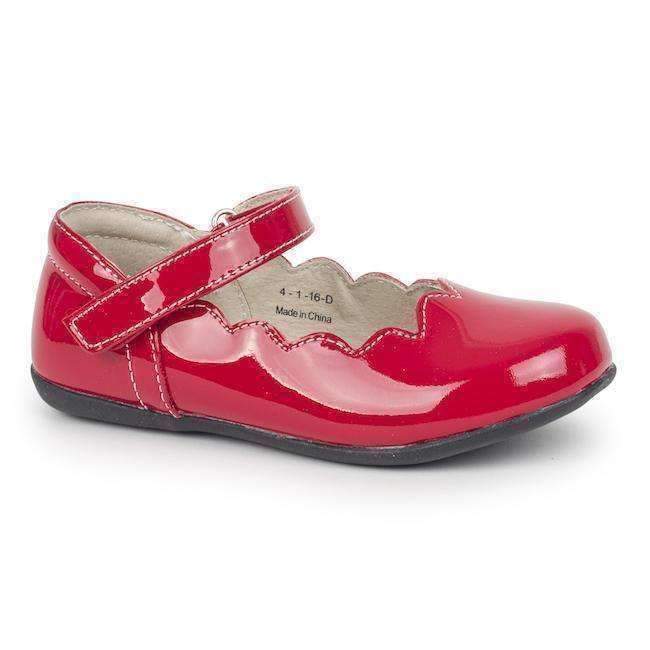 See Kai Run Red Scalloped Mary Janes-Shoes-See Kai Run-kids atelier