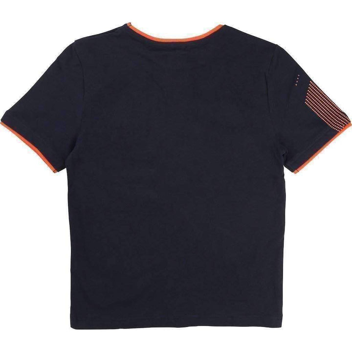 Short Sleeve Black 3-D Vertice Tee Shirt-Shirts-BOSS-kids atelier