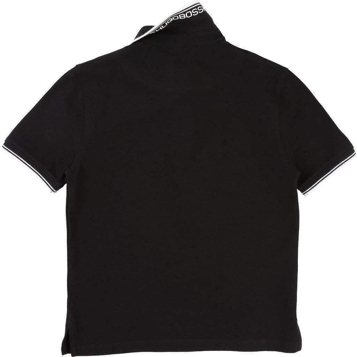 Short Sleeve Black Polo-Shirts-BOSS-kids atelier