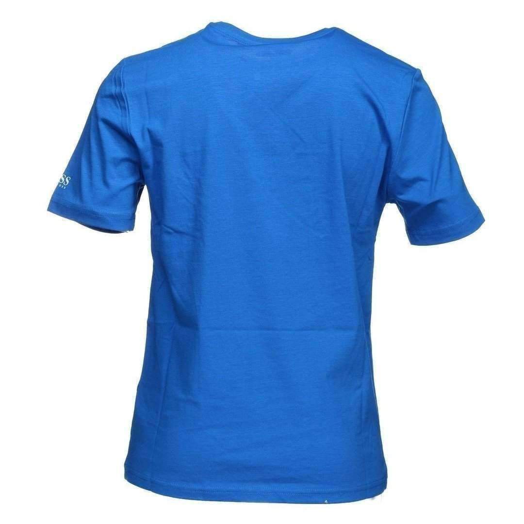 Short Sleeve Blue Design T-Shirt-Shirts-BOSS-kids atelier