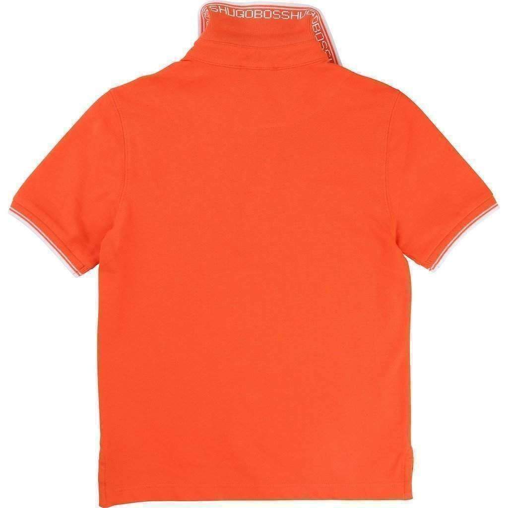 Short Sleeve Citrus Orange Polo-Shirts-BOSS-kids atelier
