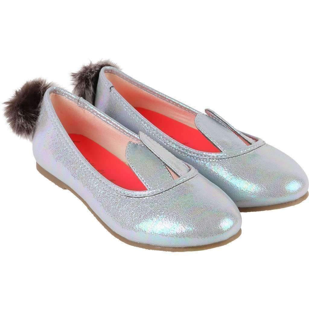 Silver Rabbit Spirit Ballerina Flats-Shoes-Billieblush-kids atelier