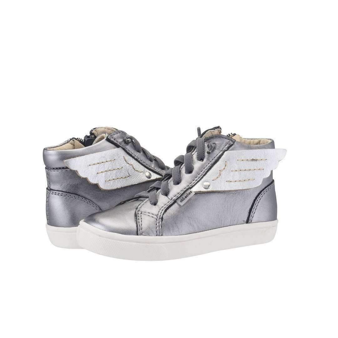 Silver Wings Leather High Top Sneaker-Shoes-Old Soles-kids atelier