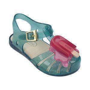 Teal Glitter Popsicle Sandals-Shoes-Mini Melissa-kids atelier
