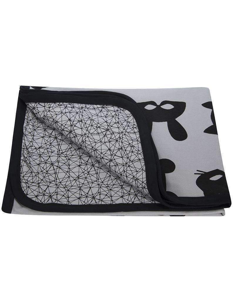 Turtledove London Black & Gray Knit Masks Blanket-Accessories-Turtledove London-One Size-Black / Gray-kids atelier