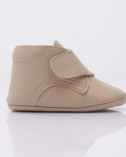 Beige Strap Ankle Booties