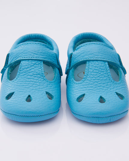 Blue Perforated Booties