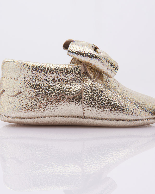 Gold Bow Booties