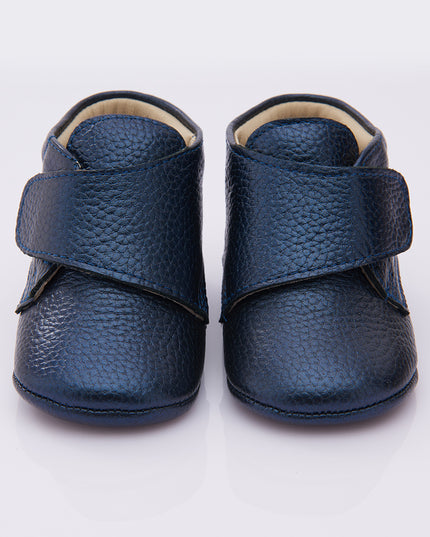 Navy Blue Strap Ankle Booties
