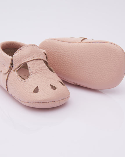 Pink Perforated Booties