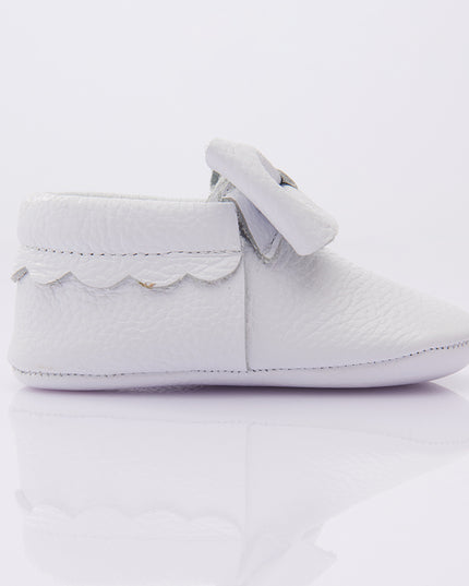 White Bow Booties