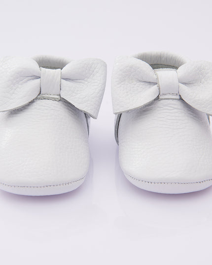 White Bow Booties