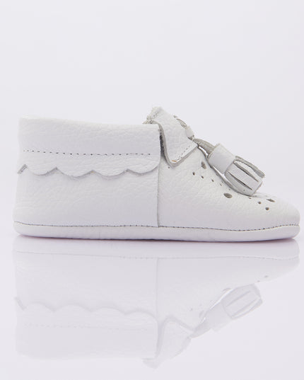 White Tassel Booties