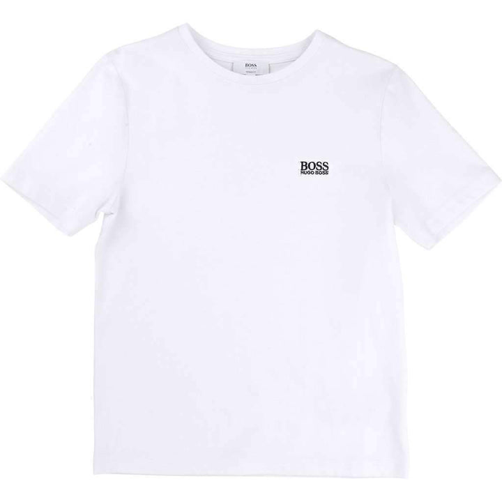 White Pocket Logo T-Shirt-Shirts-BOSS-kids atelier
