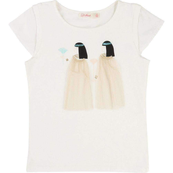 White Royalty T-Shirt-Shirts-Billieblush-kids atelier