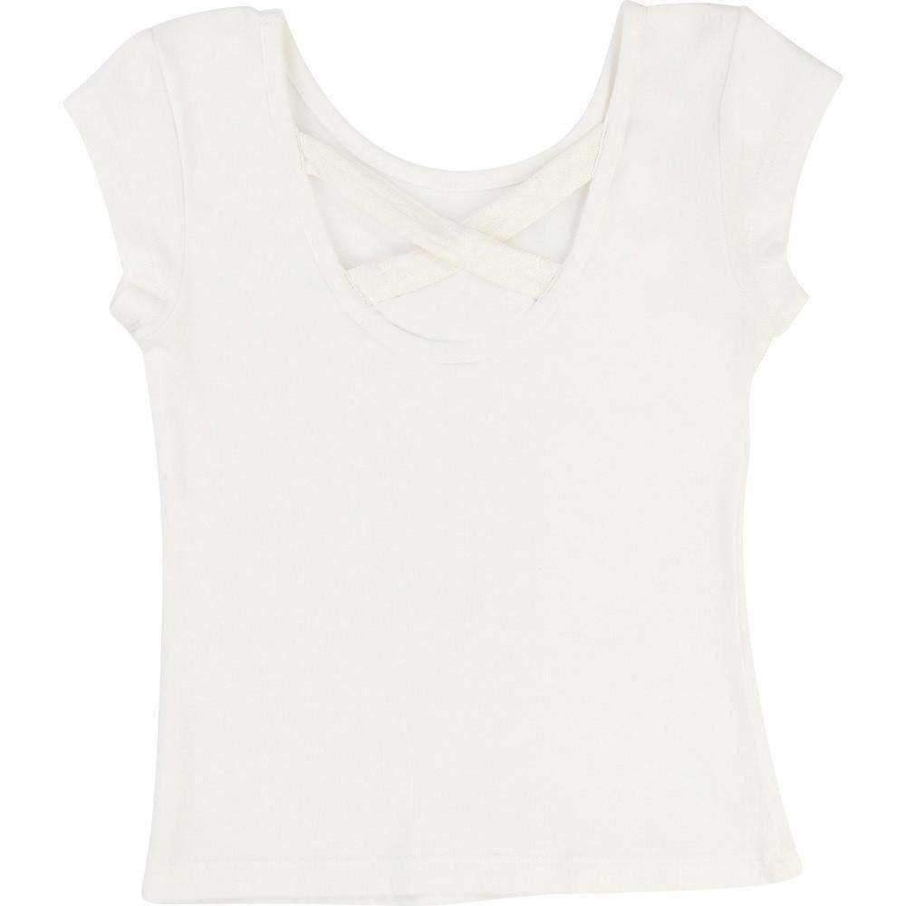 White Sequin Hear T-Shirt-Shirts-Billieblush-kids atelier
