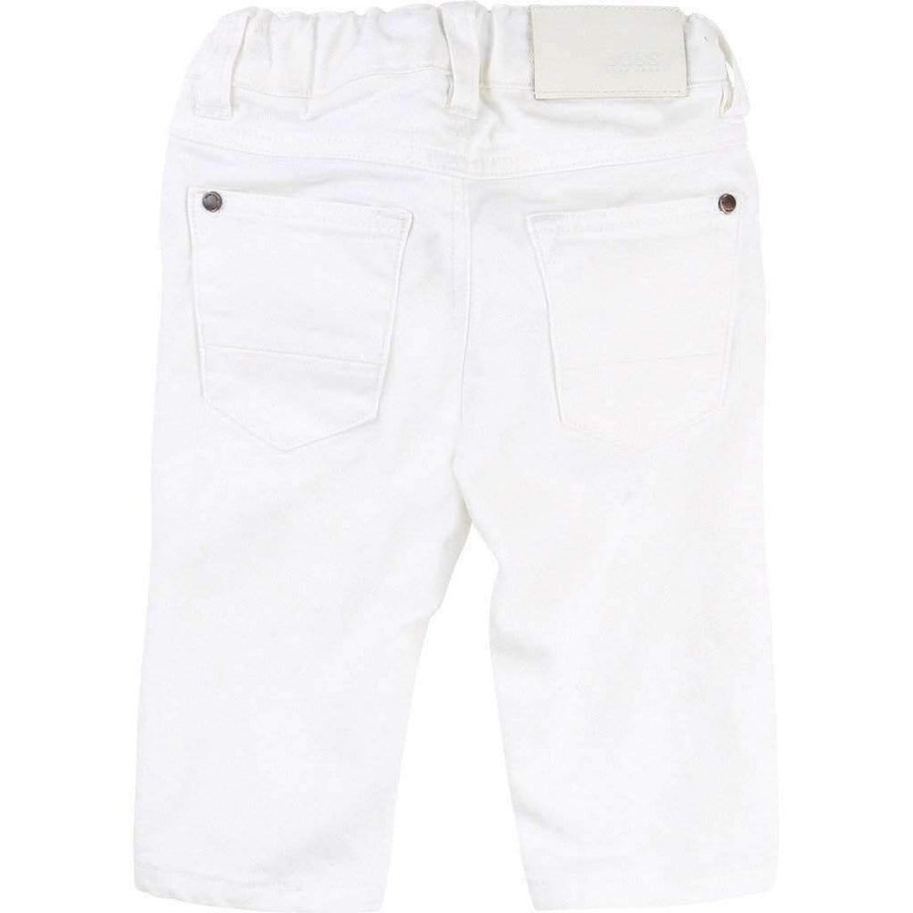 Boss White Slim Pants-Pants-BOSS-kids atelier