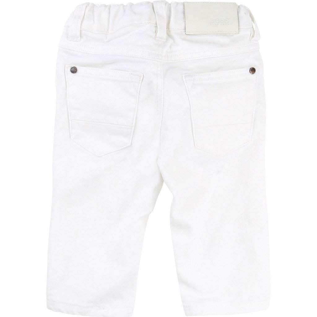 Boss White Slim Pants-Pants-BOSS-kids atelier