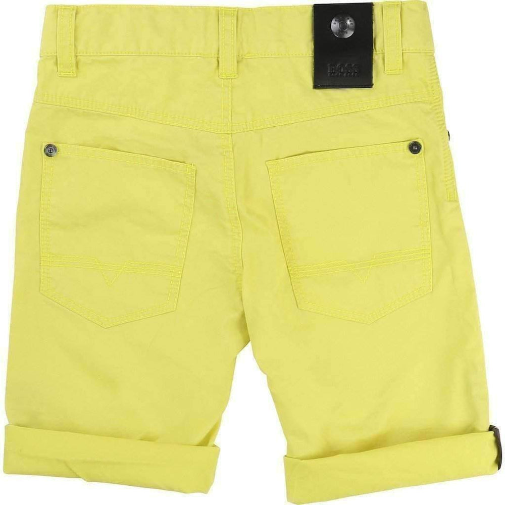 Yellow Bermuda Shorts-Shorts-BOSS-kids atelier
