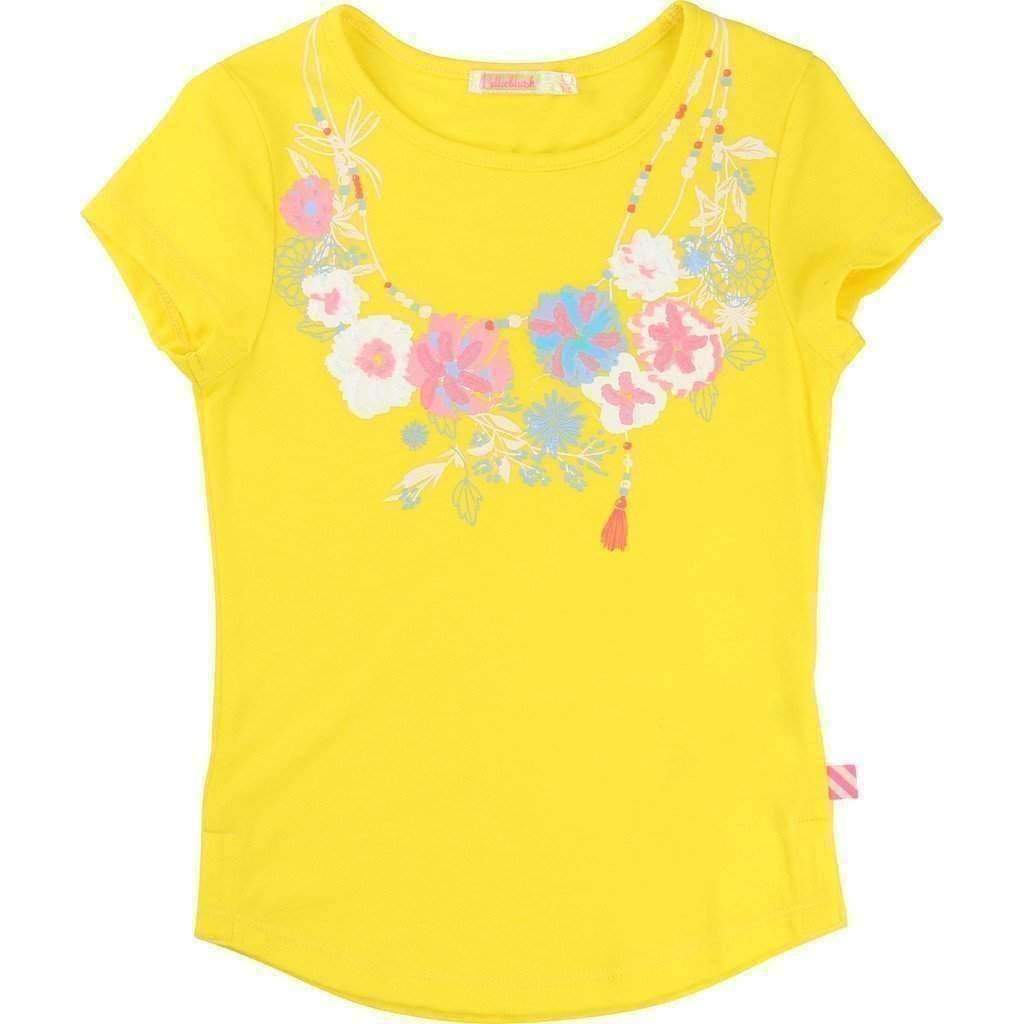 Yellow Flower T-Shirt-Shirts-Billieblush-kids atelier